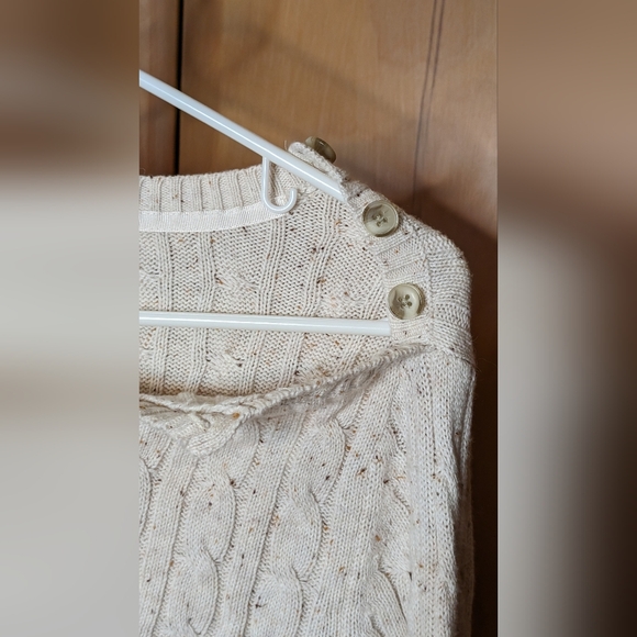 Croft & Barrow Cream Cable Knit Sweater Medium NWT - Picture 9 of 9